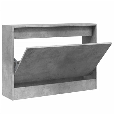 Kenkäkaappi betoninharmaa 80x21x57 cm tekninen puu