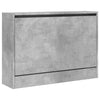 Kenkäkaappi betoninharmaa 80x21x57 cm tekninen puu