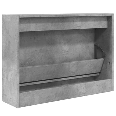 Kenkäkaappi betoninharmaa 80x21x57 cm tekninen puu