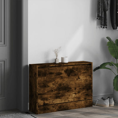 Kenkäkaappi savutammi 80x21x57 cm tekninen puu