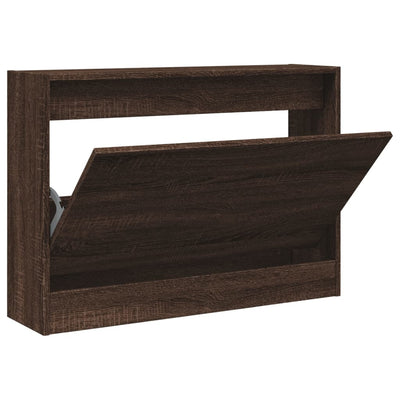 Kenkäkaappi ruskea tammi 80x21x57 cm tekninen puu