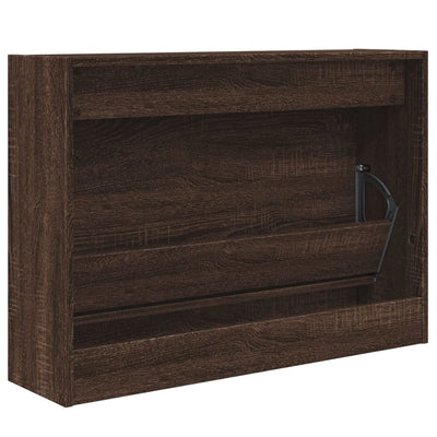 Kenkäkaappi ruskea tammi 80x21x57 cm tekninen puu