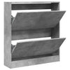 Kenkäkaappi betoninharmaa 80x21x87,5 cm tekninen puu