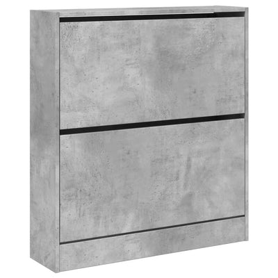Kenkäkaappi betoninharmaa 80x21x87,5 cm tekninen puu