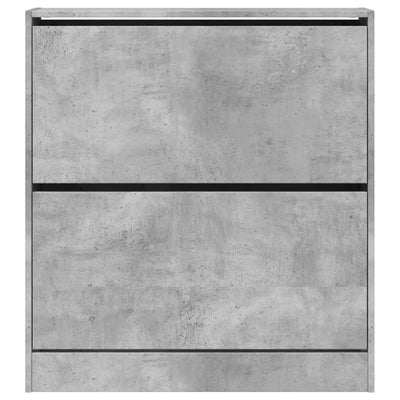 Kenkäkaappi betoninharmaa 80x21x87,5 cm tekninen puu