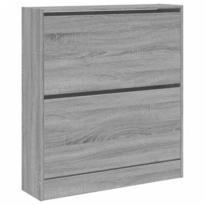Kenkäkaappi harmaa Sonoma 80x21x87,5 cm tekninen puu