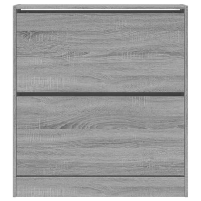 Kenkäkaappi harmaa Sonoma 80x21x87,5 cm tekninen puu