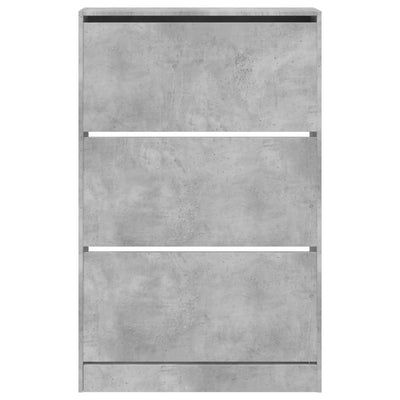 Kenkäkaappi betoninharmaa 80x21x125,5 cm tekninen puu