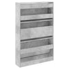 Kenkäkaappi betoninharmaa 80x21x125,5 cm tekninen puu