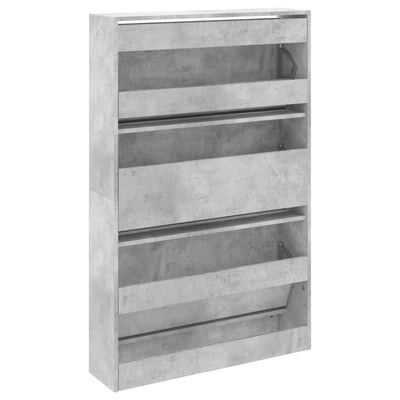 Kenkäkaappi betoninharmaa 80x21x125,5 cm tekninen puu