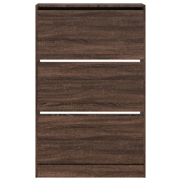 Kenkäkaappi ruskea tammi 80x21x125,5 cm tekninen puu