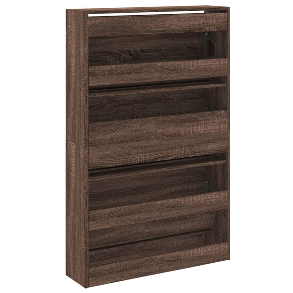 Kenkäkaappi ruskea tammi 80x21x125,5 cm tekninen puu
