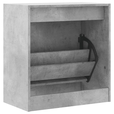 Kenkäkaappi betoninharmaa 60x34x63,5 cm tekninen puu