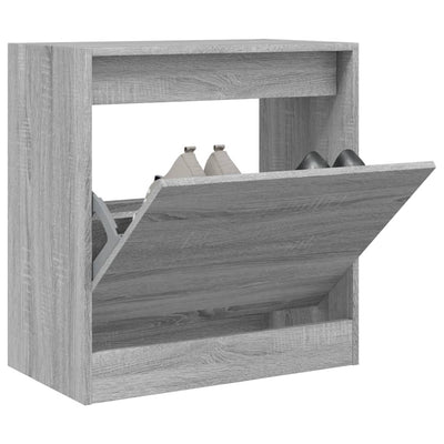 Kenkäkaappi harmaa Sonoma 60x34x63,5 cm tekninen puu