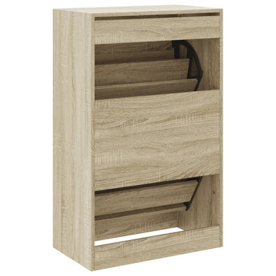 Kenkäkaappi Sonoma-tammi 60x34x96,5 cm tekninen puu