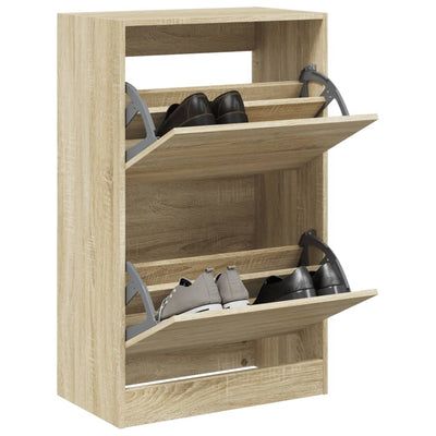 Kenkäkaappi Sonoma-tammi 60x34x96,5 cm tekninen puu