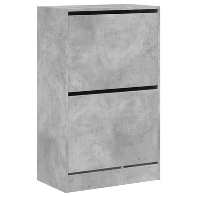 Kenkäkaappi betoninharmaa 60x34x96,5 cm tekninen puu