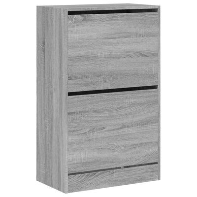 Kenkäkaappi harmaa Sonoma 60x34x96,5 cm tekninen puu