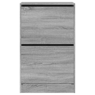 Kenkäkaappi harmaa Sonoma 60x34x96,5 cm tekninen puu