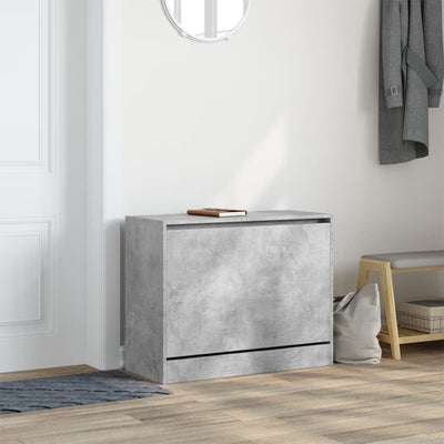 Kenkäkaappi betoninharmaa 80x34x63cm tekninen puu