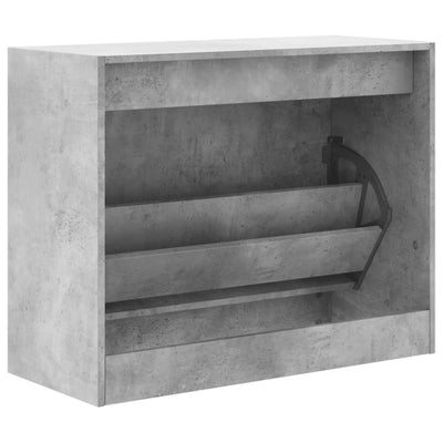 Kenkäkaappi betoninharmaa 80x34x63cm tekninen puu
