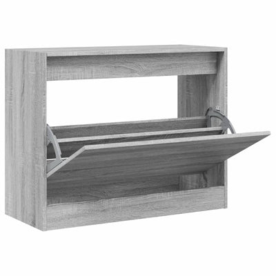 Kenkäteline harmaa Sonoma 80x34x63 cm tekninen puu