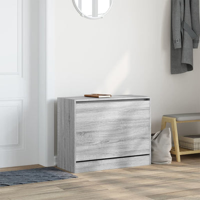 Kenkäteline harmaa Sonoma 80x34x63 cm tekninen puu