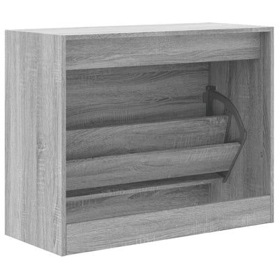 Kenkäteline harmaa Sonoma 80x34x63 cm tekninen puu