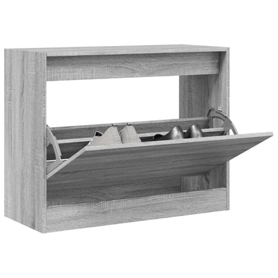 Kenkäteline harmaa Sonoma 80x34x63 cm tekninen puu