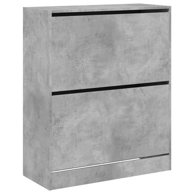 Kenkäkaappi betoninharmaa 80x34x96,5 cm tekninen puu