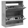 Kenkäkaappi betoninharmaa 80x34x96,5 cm tekninen puu