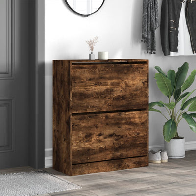 Kenkäkaappi savutammi 80x34x96,5 cm tekninen puu