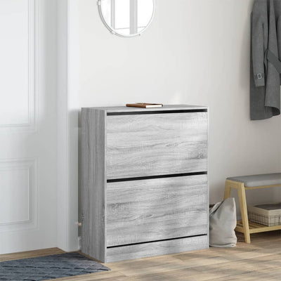 Kenkäkaappi harmaa Sonoma 80x34x96,5 cm tekninen puu