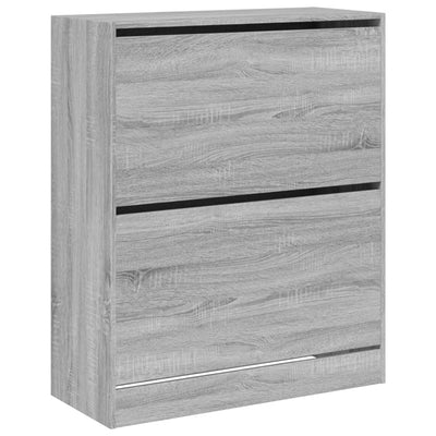 Kenkäkaappi harmaa Sonoma 80x34x96,5 cm tekninen puu