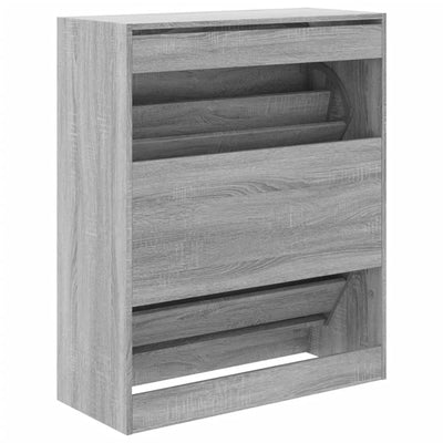Kenkäkaappi harmaa Sonoma 80x34x96,5 cm tekninen puu