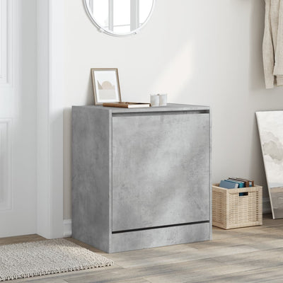 Kenkäkaappi betoninharmaa 60x42x69 cm tekninen puu