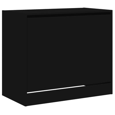 Kenkäkaappi musta 80x42x69 cm tekninen puu