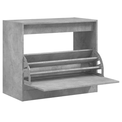 Kenkäkaappi betoninharmaa 80x42x69 cm tekninen puu