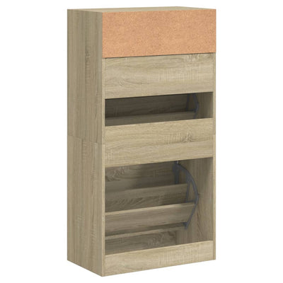 Kenkäkaappi Sonoma-tammi 60x34x116 cm tekninen puu