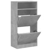 Kenkäkaappi betoninharmaa 60x34x116 cm tekninen puu