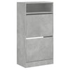 Kenkäkaappi betoninharmaa 60x34x116 cm tekninen puu