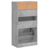 Kenkäkaappi betoninharmaa 60x34x116 cm tekninen puu