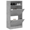 Kenkäkaappi betoninharmaa 60x34x116 cm tekninen puu