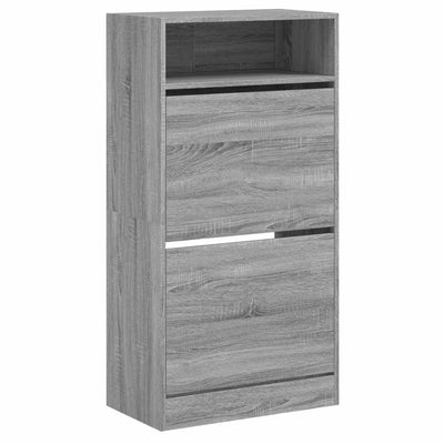 Kenkäkaappi harmaa Sonoma 60x34x116 cm tekninen puu