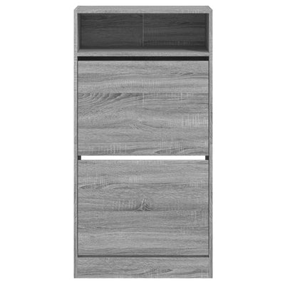 Kenkäkaappi harmaa Sonoma 60x34x116 cm tekninen puu