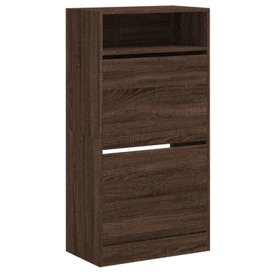 Kenkäkaappi ruskea tammi 60x34x116 cm tekninen puu