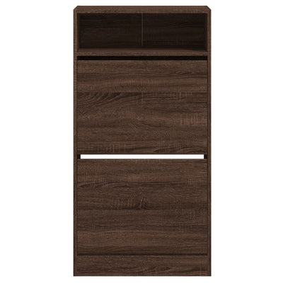 Kenkäkaappi ruskea tammi 60x34x116 cm tekninen puu