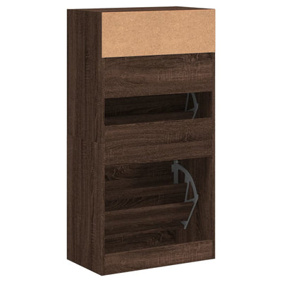 Kenkäkaappi ruskea tammi 60x34x116 cm tekninen puu