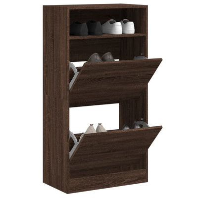 Kenkäkaappi ruskea tammi 60x34x116 cm tekninen puu