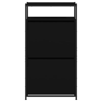 Kenkäkaappi musta 60x34x112 cm tekninen puu